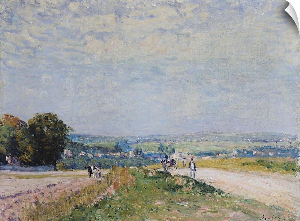 XIR19120 The Road to Montbuisson at Louveciennes, 1875 (oil on canvas)  by Sisley, Alfred (1839-99); 46x61 cm; Musee de l'...