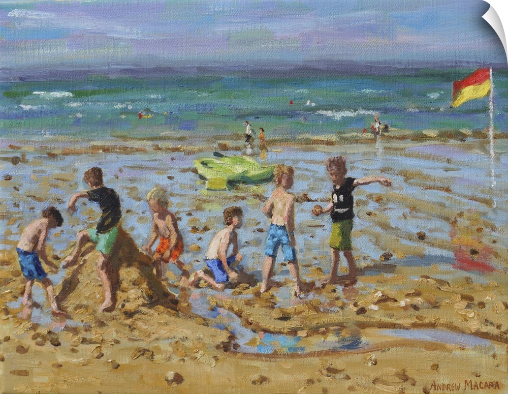 The sandcastle, Wells Next The Sea, Norfolk, 2019. Originally oil on canvas.