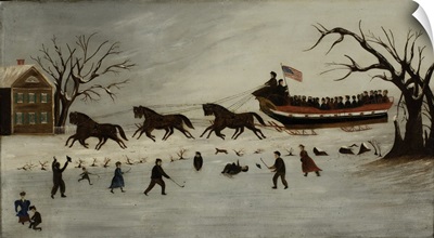 The Suffragettes Taking A Sleigh Ride, 1870-90