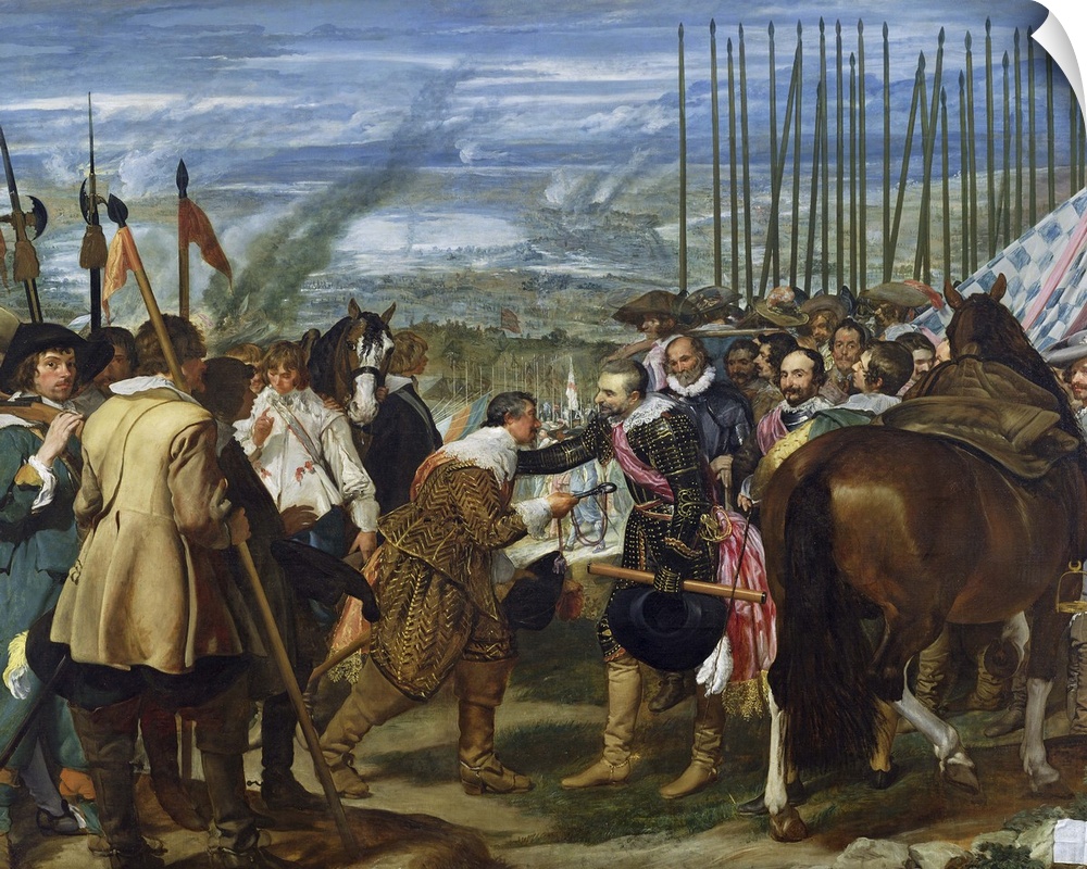 XIR30730 The Surrender of Breda, 1625, c.1635 (oil on canvas) (see also 68345)  by Velazquez, Diego Rodriguez de Silva y (...