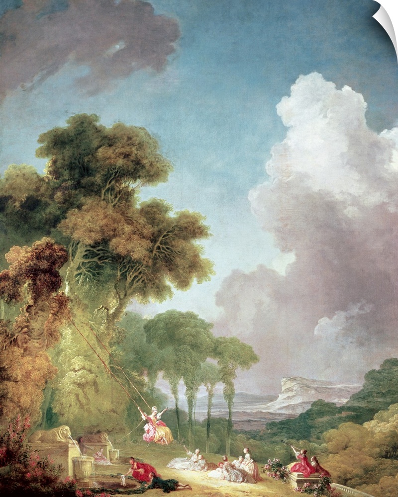 XIR52608 The Swing, c.1765 (oil on canvas)  by Fragonard, Jean-Honore (1732-1806); 215.9x185.5 cm; National Gallery of Art...