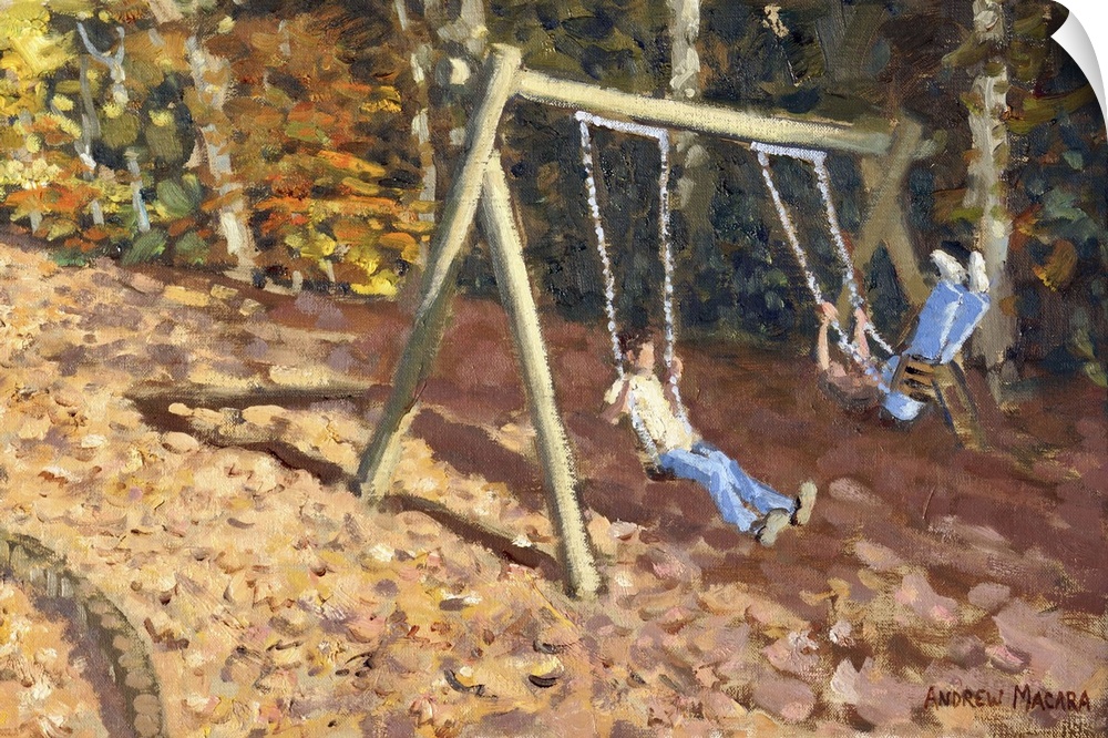 The swing, Chatsworth, 2016, originally oil on canvas.