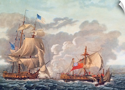 The Taking of the English Vessel The Java by the American Frigate, The Constitution