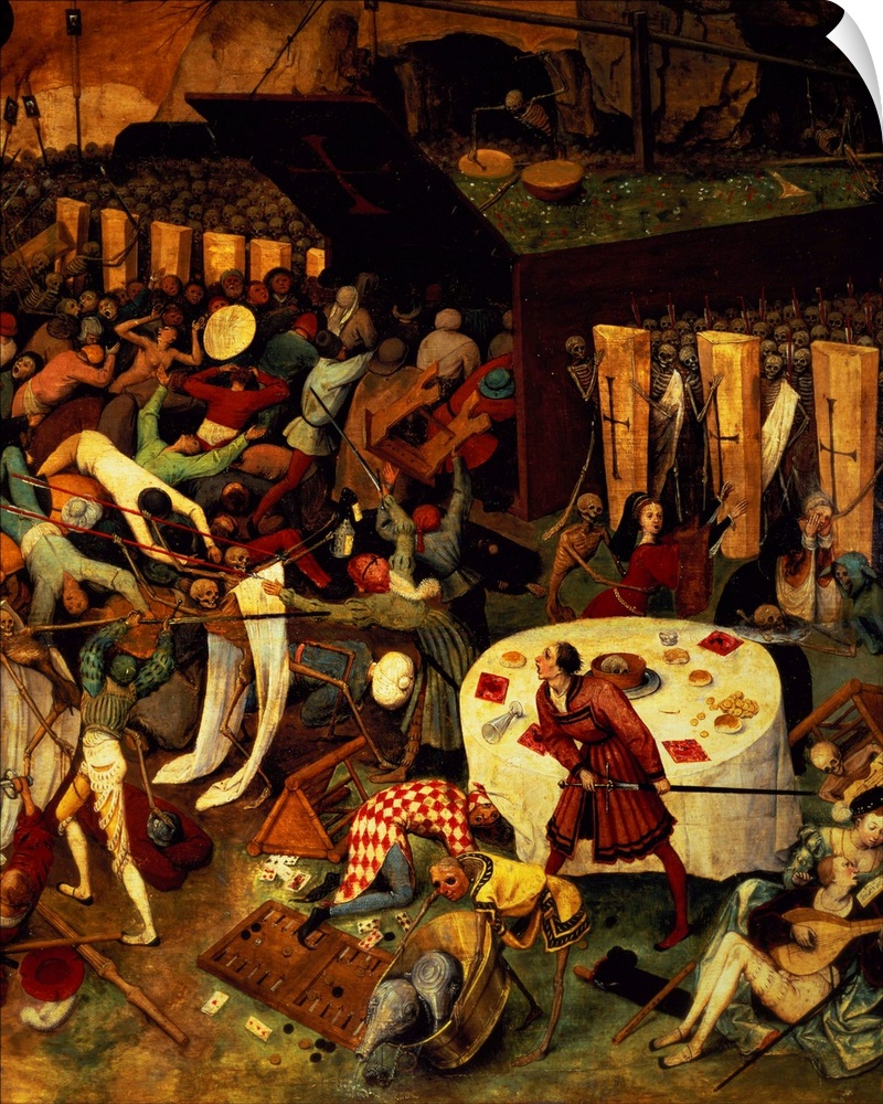 XIR69068 The Triumph of Death, detail of the lower right section, 1562 (oil on panel); by Brueghel, Pieter the Elder (c.15...