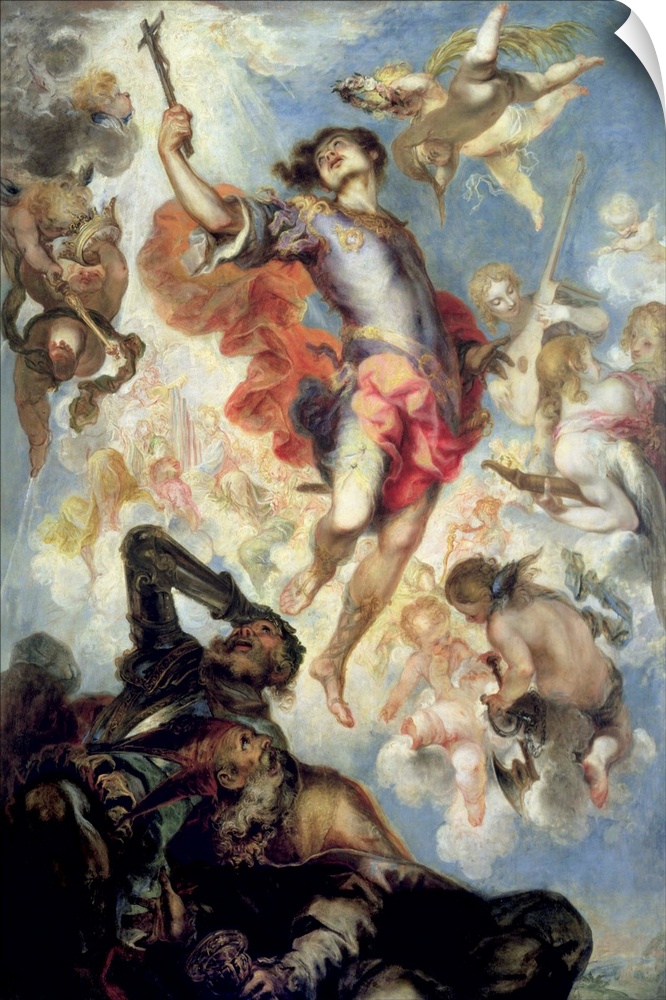 XJL38707 The Triumph of St. Hermengild, 1654 (oil on canvas)  by Herrera, Francisco the Younger (1622-85); 328x229 cm; Pra...