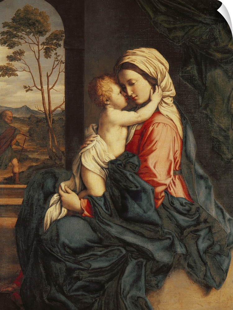 XCF285122 The Virgin and Child Embracing (oil on canvas)  by Sassoferrato, Il (Giovanni Battista Salvi) (1609-85); Nationa...