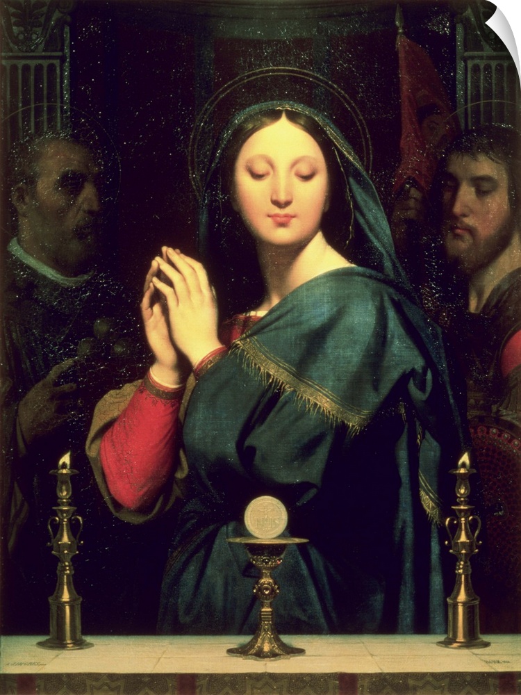 BAL47687 The Virgin with the Host, 1841 (oil on canvas)  by Ingres, Jean Auguste Dominique (1780-1867); Pushkin Museum, Mo...