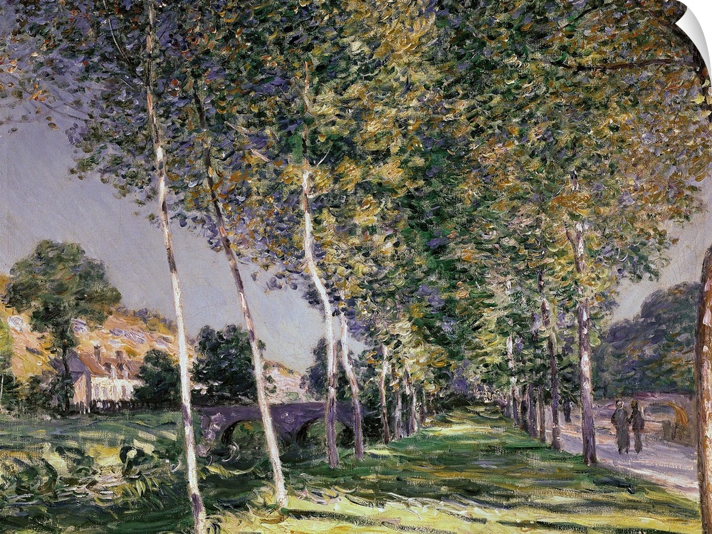 XIR64301 The Walk, 1890 (oil on canvas)  by Sisley, Alfred (1839-99); Musee d'Art et d'Histoire, Palais Massena, Nice, Fra...