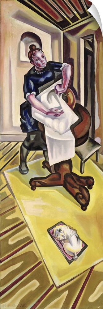 XIR162974 The Washing, before 1921 (oil on canvas)  by Blanchard, Maria (1881-1932); Musee d'Art Moderne de la Ville de Pa...