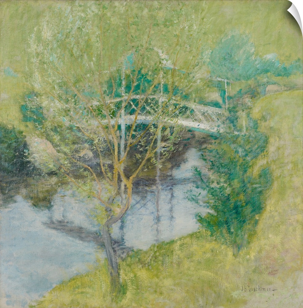 MNS487966 The White Bridge, c.1895 (oil on canvas) by Twachtman, John Henry (1853-1902); 76.8x76.8 cm; Minneapolis Institu...