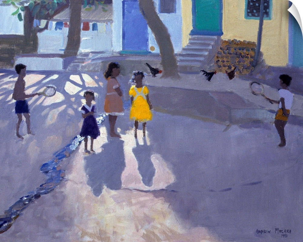 The yellow dress, Udaipur, India, 1990 (originally oil on canvas) by Macara, Andrew