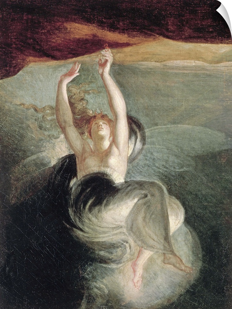 Titania finds the magic ring on the shore, from 'Oberon' by Christoph Martin Wieland