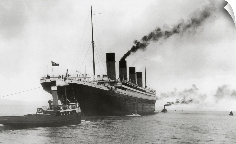 Titanic ready for her maiden voyage, 02 April 1912