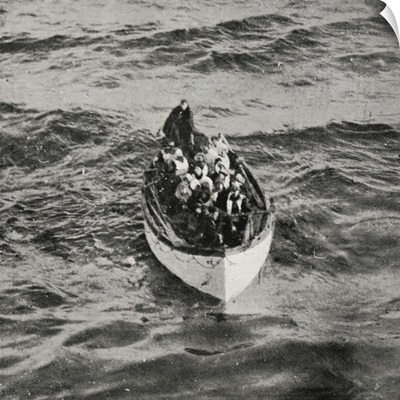 Titanic survivors in lifeboat