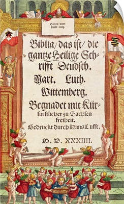 Title Page From The Luther Bible, C.1530