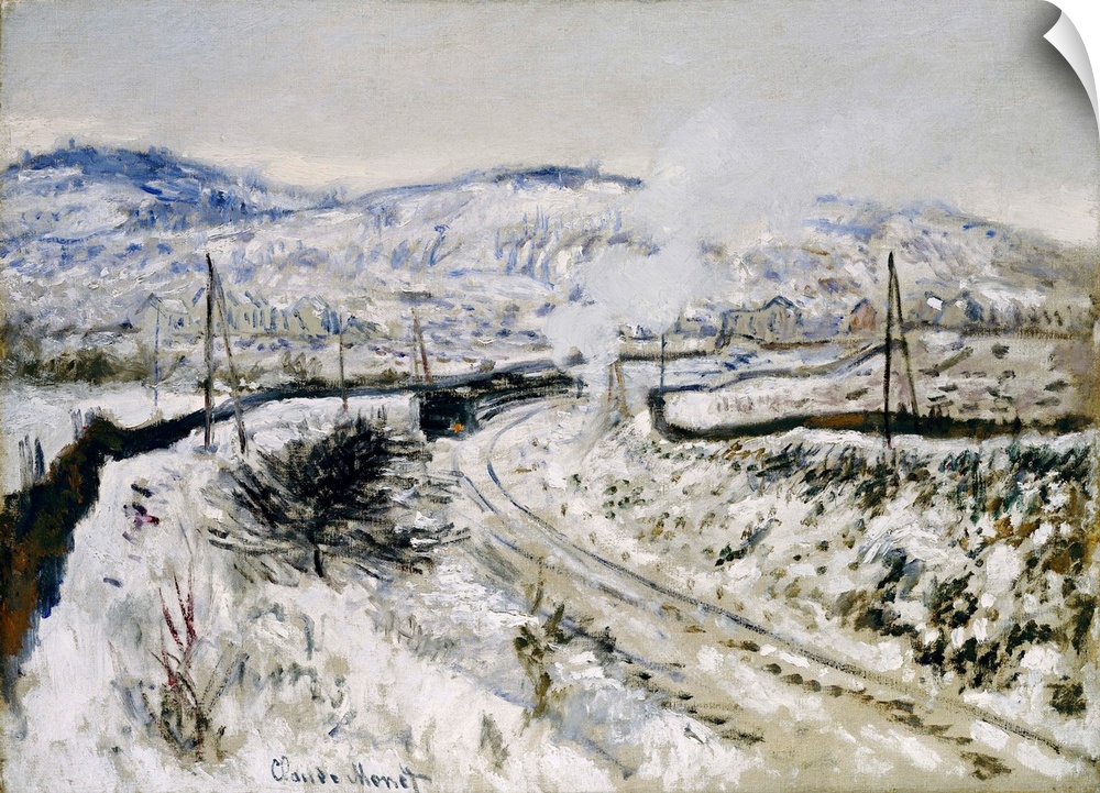 CH376838 Credit: Train in the Snow at Argenteuil (oil on canvas) by Claude Monet (1840-1926)Private Collection/ Photo A Ch...