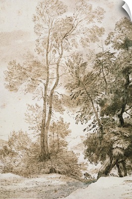 Trees and Deer, after Claude, 1825