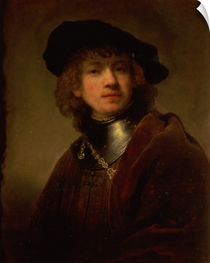 XIR30289 'Tronie' of a Young Man with Gorget and Beret, c.1639 (oil on panel); by Rembrandt Harmensz. van Rijn (1606-69); ...