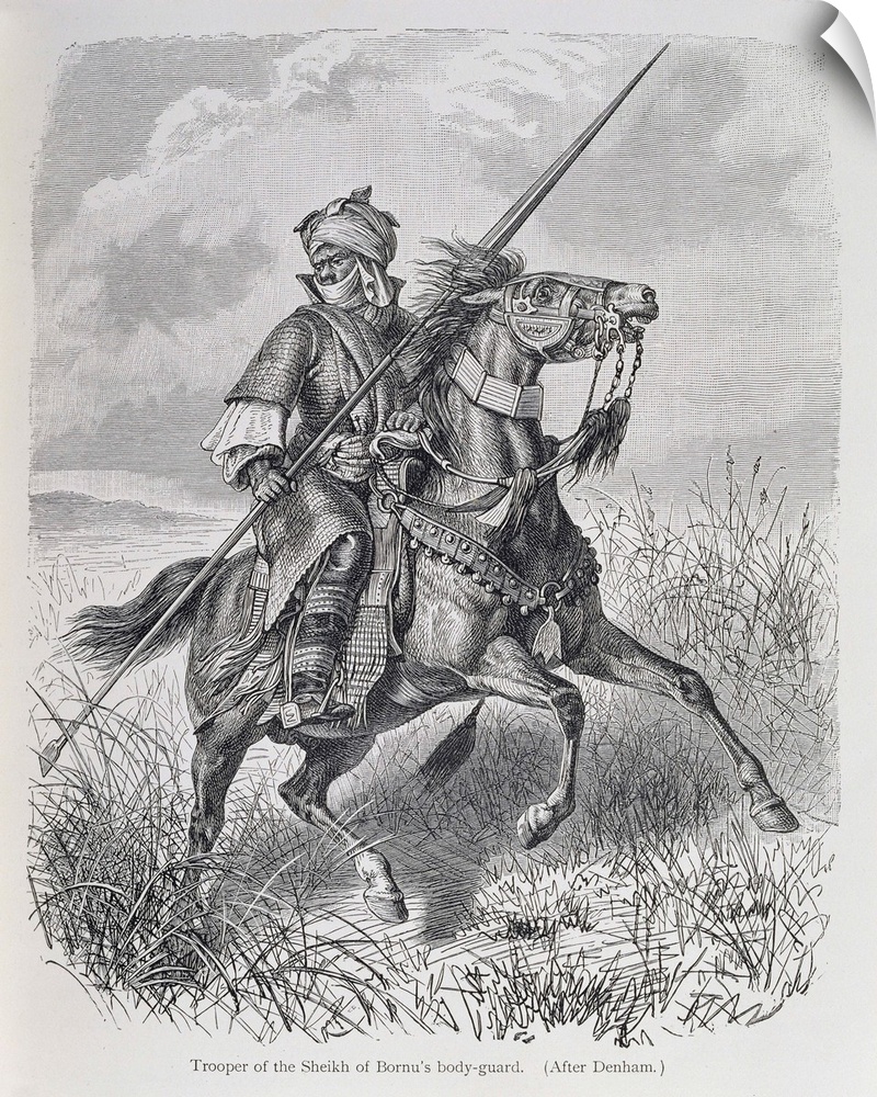 Trooper of the Sheikh of Bornu's bodyguard, from 'The History of Mankind', Vol.III, by Prof. Friedrich Ratzel, 1898