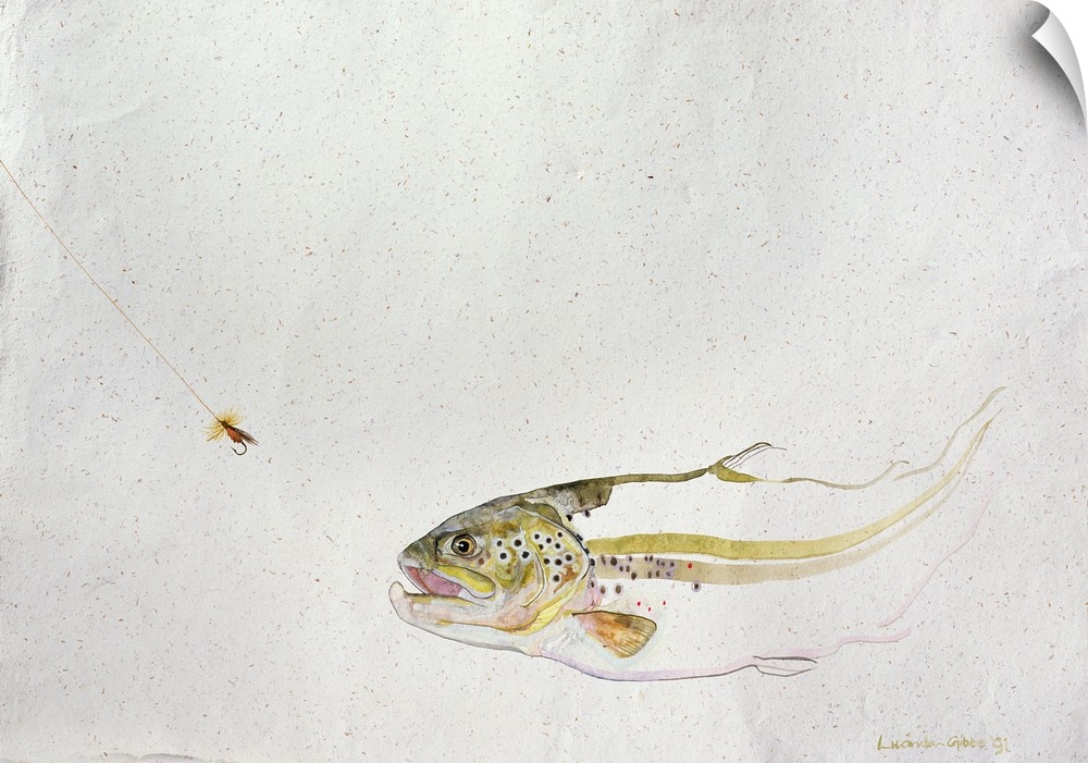 Trout Chasing a Fisherman's Fly, 1991