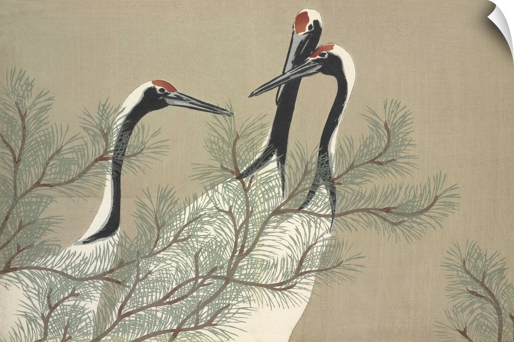 Kamisaka Sekka (1866 - 1942)  Cranes