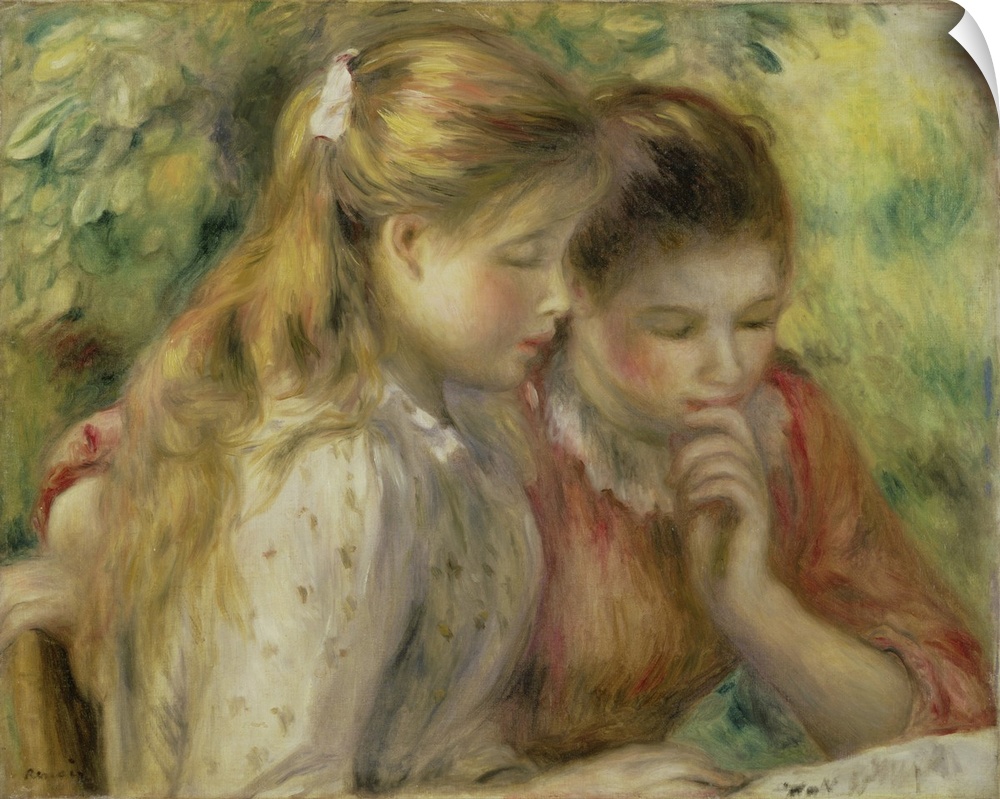 Two Girls Reading, 1892 (Originally oil on canvas)