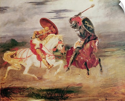 Two Knights Fighting in a Landscape, c.1824