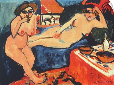 Two Nudes on a Blue Sofa, 1909/10-1920