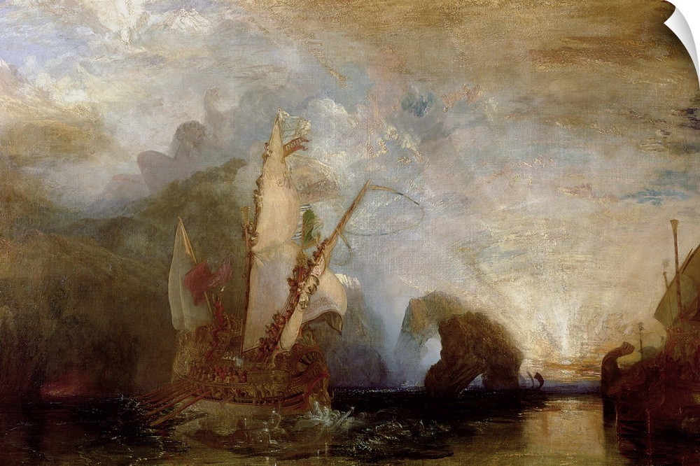 BAL889 Ulysses Deriding Polyphemus, 1829 (oil on canvas) (for detail see 99614)  by Turner, Joseph Mallord William (1775-1...