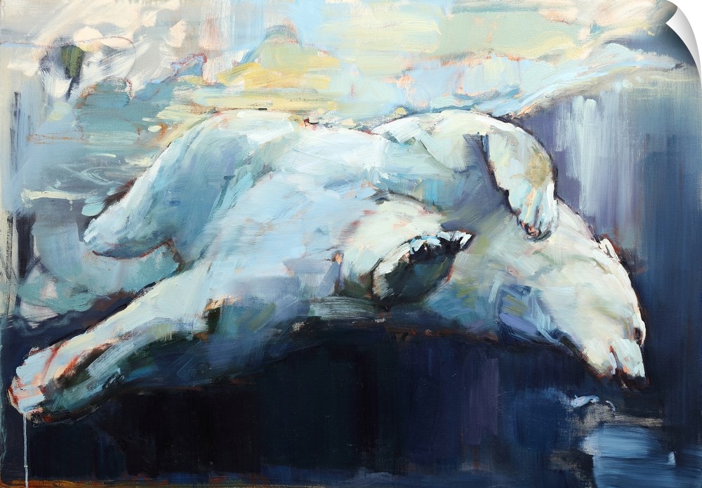 Under the Ice, 2015, originally oil on canvas.