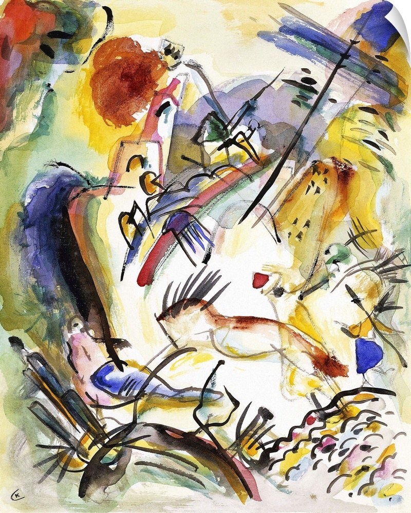 Untitled, 1915-1917 (originally watercolour, brush and black ink on paper) by Kandinsky, Wassily (1866-1944)