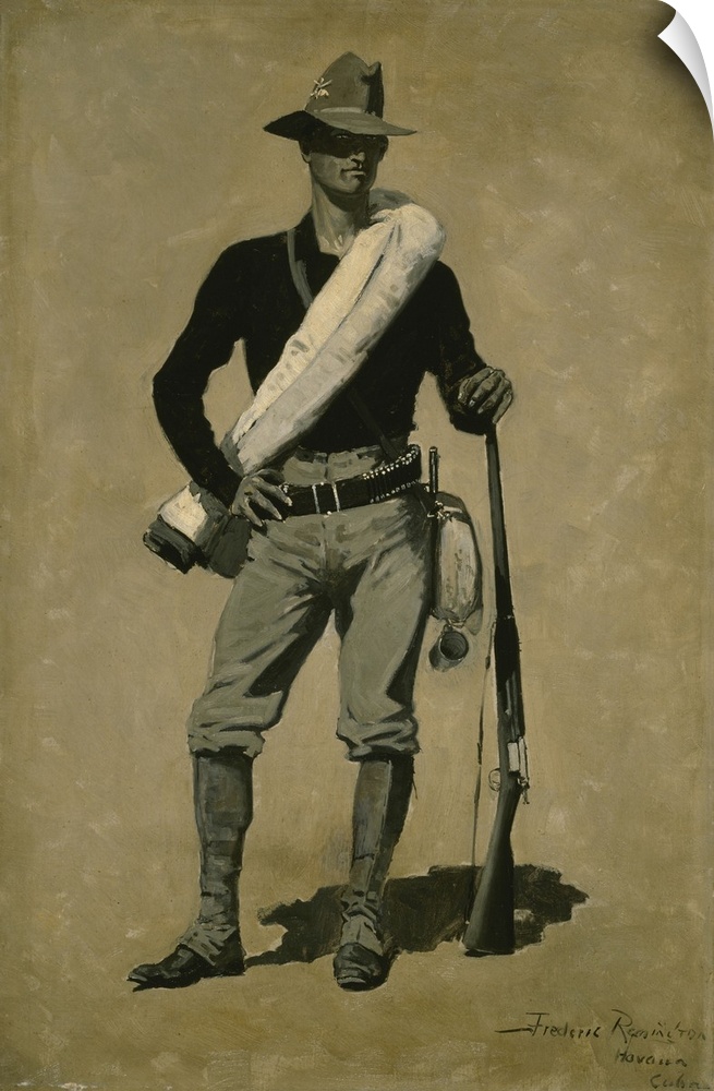 US Soldier, Spanish-American War (A First-Class Fighting Man) 1899 (Originally oil on canvas)