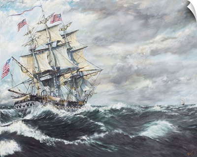 USS Constitution heads for HM Frigate Guerriere, 19/08/1812, 2003