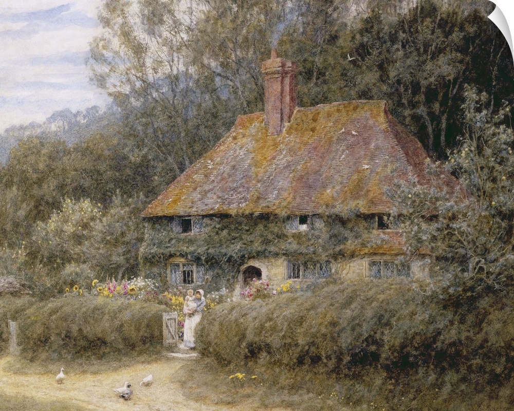 XPG320933 Valewood Farm under Blackwood, Surrey (w/c on paper)  by Allingham, Helen (1848-1926); watercolour on paper; Pri...