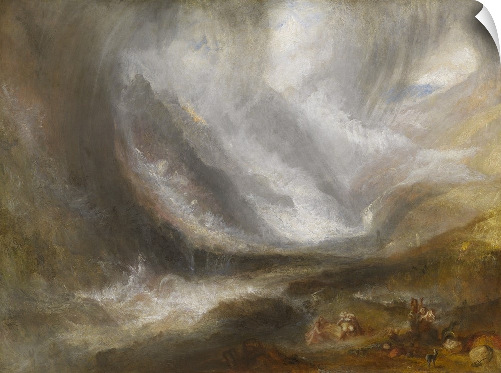 Valley of Aosta: Snowstorm, Avalanche, and Thunderstorm, 1836-37, oil on canvas.