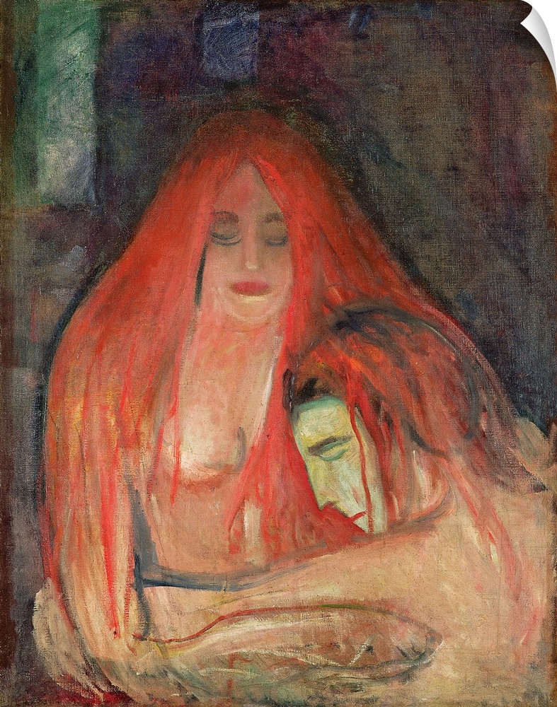 Vampire, 1896 (originally oil on canvas) by Munch, Edvard (1863-1944)