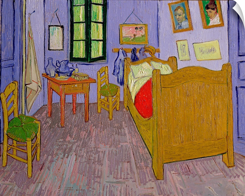 XIR16611 Van Gogh's Bedroom at Arles, 1889 (oil on canvas)  by Gogh, Vincent van (1853-90); 57.5x74 cm; Musee d'Orsay, Par...