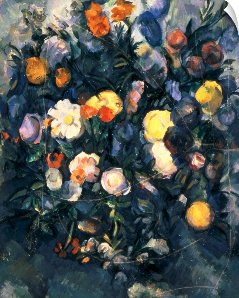 BAL50148 Vase of Flowers, 19th (oil on canvas); by Cezanne, Paul (1839-1906); 77x64 cm; Pushkin Museum, Moscow, Russia; Fr...