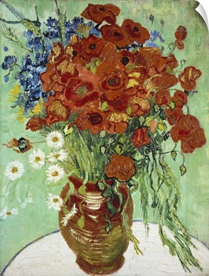 Vase With Cornflowers And Poppies, 1890