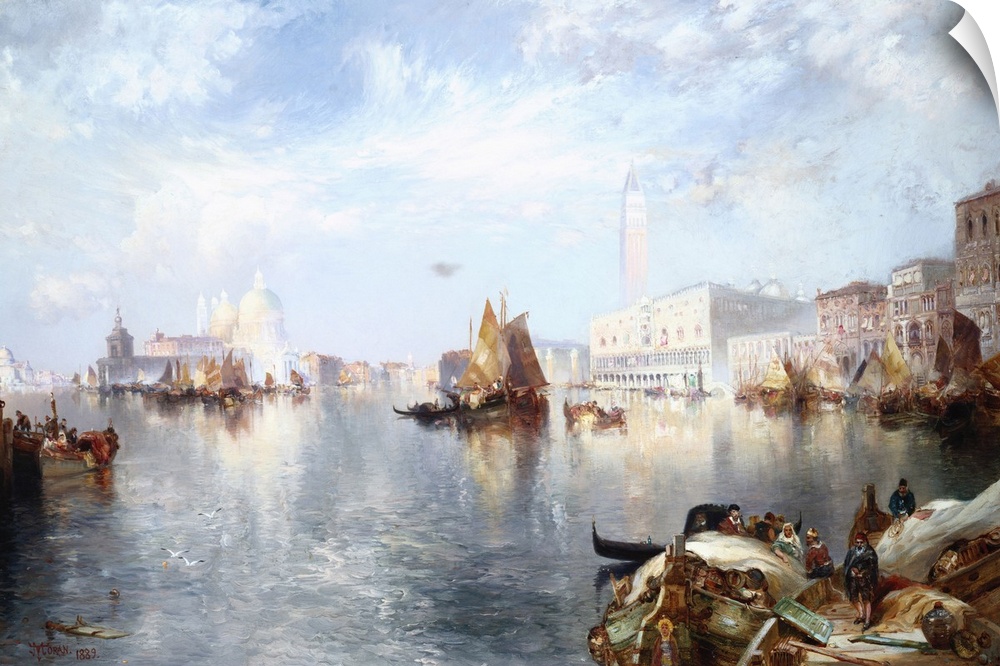 CH377869 Venetian Grand Canal, 1889 (oil on canvas) by Moran, Thomas (1837-1926); Private Collection; Photo .... Christie'...