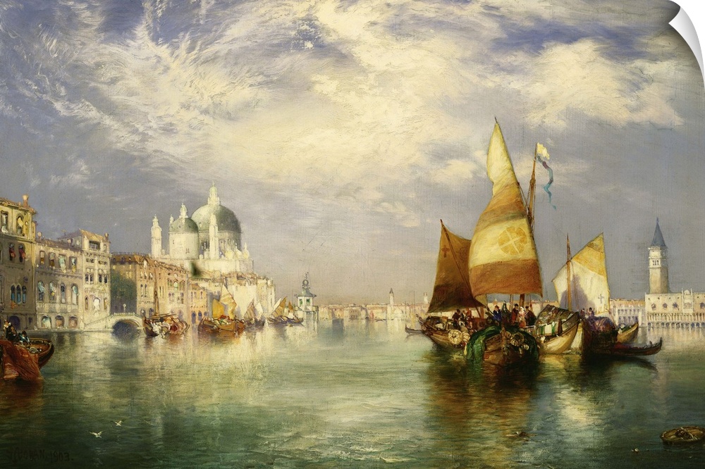 CH377866 Venice (oil on canvas) by Moran, Thomas (1837-1926); Private Collection; Photo .... Christie's Images; American, ...
