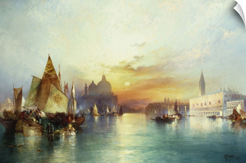 CH327706 Venice, 1897 (oil on canvas) by Moran, Thomas (1837-1926); Private Collection; Photo .... Christie's Images; Amer...
