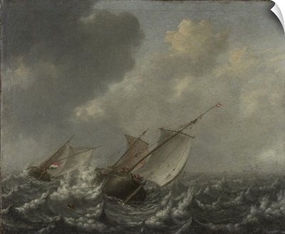 Vessels On A Choppy Sea, 1620s