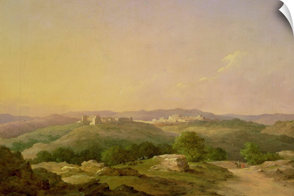 BAL137581 View of Bethlehem, 1857 (oil on canvas)  by Chernetsov, Nikanor Grigor'evich (1805-79); 31.5x44.8 cm; Pushkin Mu...
