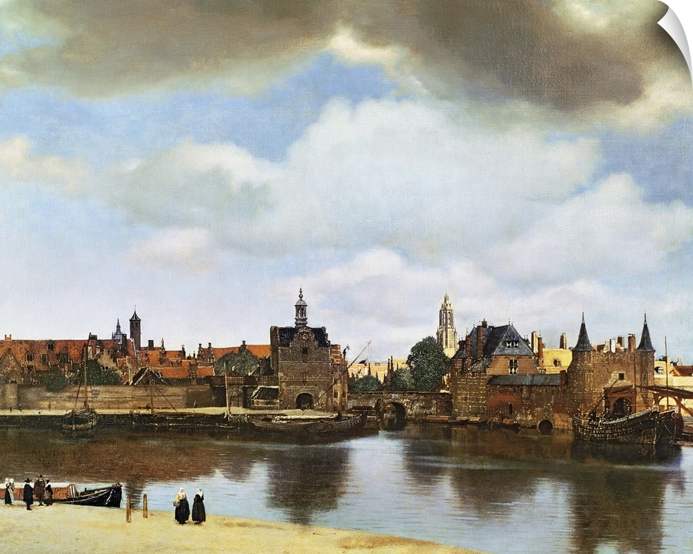 XIR113452 View of Delft, c.1660-61 (oil on canvas)  by Vermeer, Jan (1632-75); 98x117.5 cm; Mauritshuis, The Hague, The Ne...
