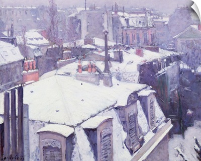 View of Roofs (Snow Effect) or Roofs under Snow, 1878