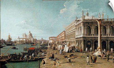 View Of The Molo, The Biblioteca Marciana And The Column Of St Theodore, Venice, 1735