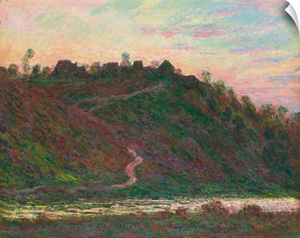 Village de la Roche-Blond: effet du soir, 1889 (originally oil on canvas) by Monet, Claude (1840-1926)