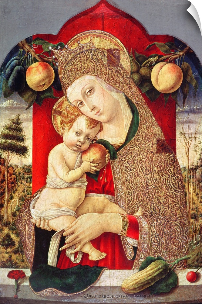 XIR156203 Virgin and Child (oil on panel) by Crivelli, Carlo (c.1430/35-1495); Galleria dell' Accademia Carrara, Bergamo, ...