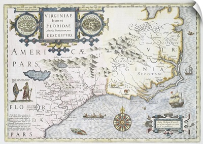 Virginiae Item Et Floridae Americae Provinciarum, Nova Descriptio, 1636